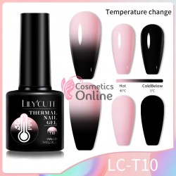 Oja semipermanenta LILYCUTE Thermal Gel Nail UV / LED de 7 ml - LC-T10 Black-Pink